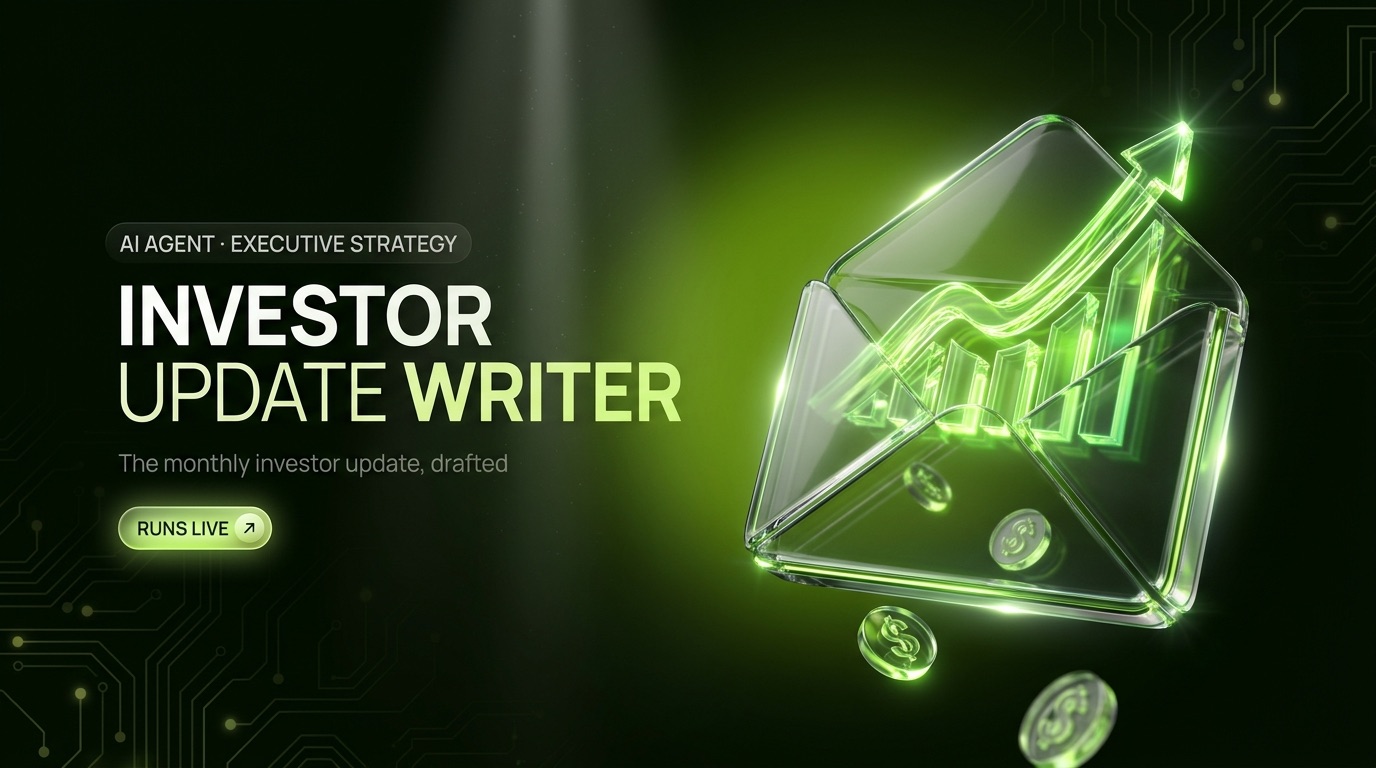 Investor Update Writer — Reese